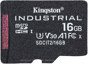 Фото Kingston Industrial microSDHC UHS-I U3 V30 A1 16Gb (SDCIT2/16GBSP)