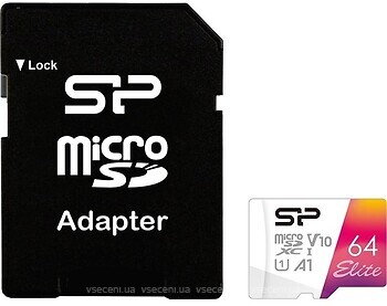 Фото Silicon Power Elite Color microSDXC Class 10 UHS-I U1 A1 64Gb (SP064GBSTXBV1V20SP)