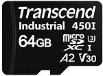 Фото Transcend Industrial 450I microSDXC Class 10 UHS-I U3 A2 64Gb (TS64GUSD450I)