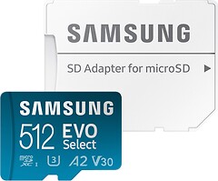 Фото Samsung Evo Select microSDXC Class 10 UHS-I U3 512Gb (MB-ME512KA)