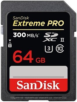 Фото SanDisk Extreme Pro SDXC Class 10 UHS-II U3 V90 64Gb (SDSDXDK-064G-GN4IN)