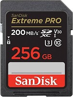 Фото SanDisk Extreme SDXC Class 10 UHS-I U3 V30 180MB/s 256Gb (SDSDXXD-256G-GN4IN)