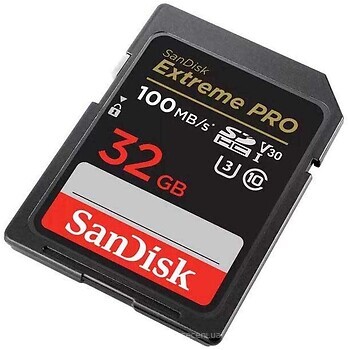 Фото SanDisk Extreme SDHC Class 10 UHS-I U3 V30 32Gb (SDSDXXO-032G-GN4IN)