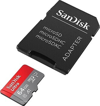 Фото SanDisk Ultra microSDXC Class 10 UHS-I U1 A1 64Gb (SDSQUAB-064G-GN6MA)