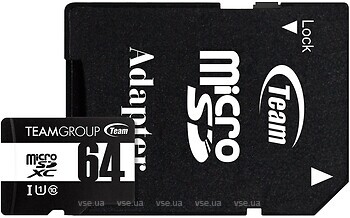 Фото Team Group microSDXC Class 10 UHS-I 64Gb (TUSDX64GCL10U03)