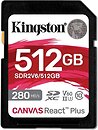 Фото Kingston Canvas React Plus SDXC Class 10 UHS-II U3 V60 512Gb (SDR2V6/512GB)