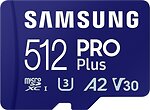 Фото Samsung Pro Plus microSDXC Class 10 UHS-I U3 A2 V30 512Gb (MB-MD512SA/EU)