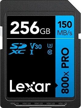 Фото Lexar High Performance 800x Pro SDXC UHS-I U3 V30 256Gb (LSD0800P256G-BNNNG)