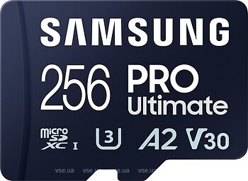 Фото Samsung Pro Ultimate microSDXC Class 10 UHS-I U3 A2 V30 256Gb (MB-MY256SB/WW)