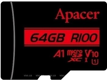 Фото Apacer R100 microSDHC Class 10 UHS-I 64Gb (AP64GMCSX10UB-RA)