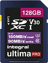 Фото Integral UtlimaPro SDXC 128Gb Class 10 UHS-I U3 V30 (INSDX128G-180V30V2)