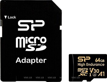 Фото Silicon Power High Endurance microSDXC Class 10 UHS-I U3 V30 64Gb (SP064GBSTXDV3V1HSP)