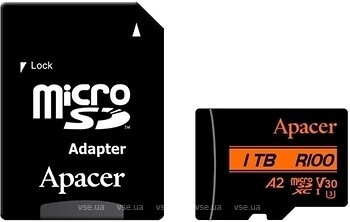 Фото Apacer R100 microSDXC Class 10 UHS-I U3 V30 A2 1Tb (AP1TBMCSX10U8-R)