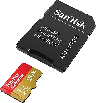 Фото SanDisk Extreme Plus microSDXC Class 10 UHS-I U3 V30 1Tb (SDSQXBD-1T00-AN6MA)