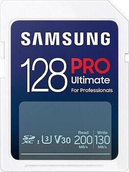 Фото Samsung Pro Ultimate SDXC Class 10 UHS-I U3 V30 128Gb (MB-SY128S)