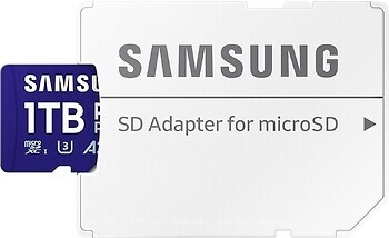 Фото Samsung Pro+ microSDXC Class 10 UHS-I U3 V30 A2 1Tb (MB-MD1T0SA)