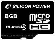 Фото Silicon Power microSDHC Class 4 8Gb (SP008GBSTH004V10)