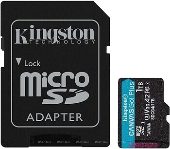 Фото Kingston Canvas Go! Plus microSDXC Class 10 UHS-I U3 V30 1Tb (SDCG4/1TB)