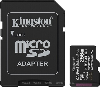 Фото Kingston Canvas Select microSDxC Class 10 UHS-I U1 V10 256Gb (SDCS3/256GB)