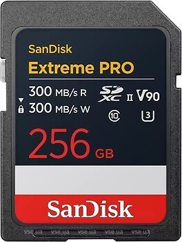 Фото SanDisk Extreme Pro SDXC Class 10 UHS-II U3 V90 256Gb (SDSDXDM-256G-GN4IN)