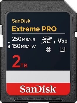 Фото SanDisk Extreme Pro SDXC Class 10 UHS-I U3 V30 200MB/s 2Tb (SDSDXXD-2T00-GN4IN)