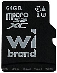 Фото Wibrand microSDXC Class 10 UHS-I U3 64Gb (WICDXU3/64GB)
