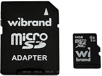 Фото Wibrand microSDXC Class 10 UHS-I U3 64Gb (WICDXU3/64GB-A)
