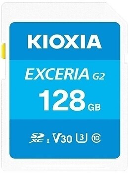 Фото Kioxia Exceria G2 SDXC Class 10 UHS-I U3 V30 128Gb (LNEX2L128GG4)