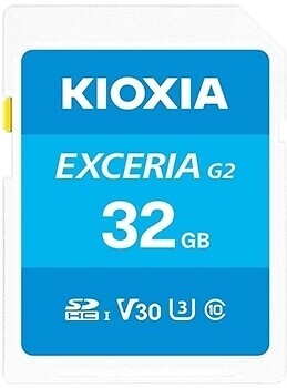 Фото Kioxia Exceria G2 SDHC Class 10 UHS-I U3 V30 32Gb (LNEX2L032GG4)
