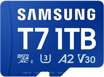 Фото Samsung T7 microSDXC Class 10 UHS-I U3 A2 V30 1Tb (MB-MB1T0T/WW)