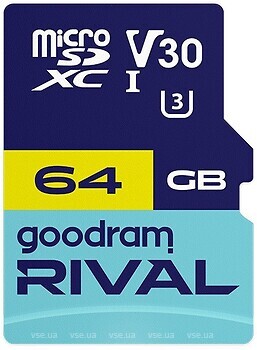 Фото GoodRAM Rival SDXC Class 10 UHS-I V30 64Gb (GGSM3AA-0640R12)