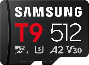 Фото Samsung T9 microSDXC Class 10 UHS-I U3 A2 V30 512Gb (MB-MH512T/WW)