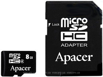 Фото Apacer microSDHC Class 4 4Gb