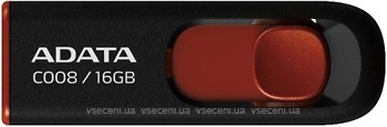 Фото ADATA Classic C008 Black-Red 16 GB (AC008-16G-RKD)