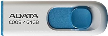 Фото ADATA Classic C008 White-Blue 64 GB (AC008-64G-RWE)