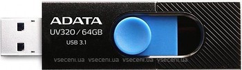 Фото ADATA UV320 Black-Blue 64 GB (AUV320-64G-RBKBL)