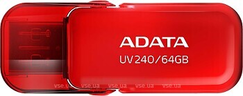 Фото ADATA UV240 64 GB Red (AUV240-64G-RRD)