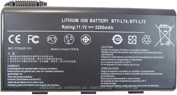 Фото Alsoft MSI BTY-L74 5200mAh (A41554)