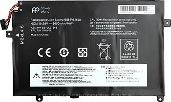 Фото PowerPlant Lenovo ThinkPad E470 01AV411 10.95V 3650mAh (NB480883)