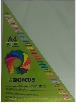 Фото Romus A4 160g/m2 100 sheets Light Green (R50645)