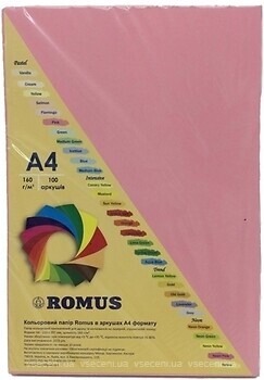 Фото Romus A4 160g/m2 100 sheets Pink (R50621)