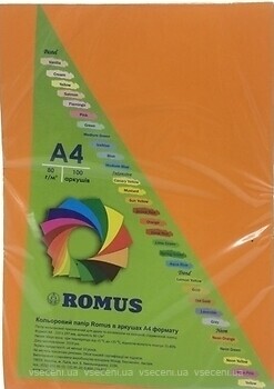 Фото Romus A4 80g/m2 100 sheets Tangerine (R51406)