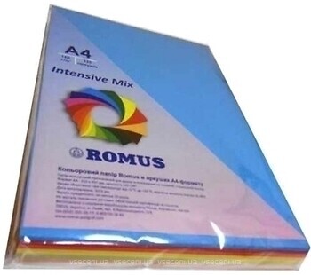 Фото Romus A4 80g/m2 250 sheets 5 Colors Mix Intensive (R51291)