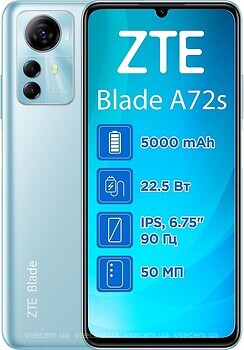 Фото ZTE Blade A72S 4/128Gb Blue