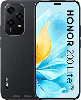 Фото Honor 200 Lite 12/256Gb Midnight Black