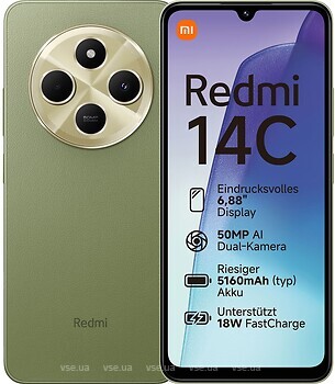 Фото Xiaomi Redmi 14C 6/128Gb Sage Green