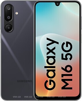 Фото Samsung Galaxy M16 5G 6/128Gb Thunder Black (SM-M166P)