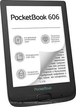 Электронная книга PocketBook 606 Black ᐉ цены в Украине. Купить без ...