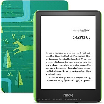 Фото Amazon Kindle Paperwhite 11th Gen (2021) Kids Edition 8Gb Emerald Forest Cover Black