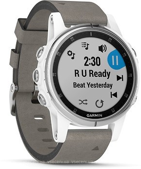 Фото Garmin Fenix 5S Plus Sapphire White Gray